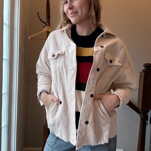 Zara Beige Corduroy Jacket for Women